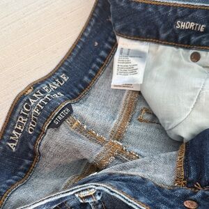 American Eagle Distressed Blue Denim Shorts